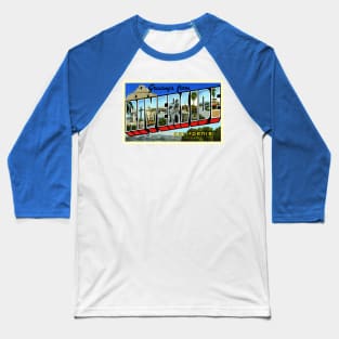 Greetings from Riverside, California - Vintage Large Letter Postcard Baseball T-Shirt